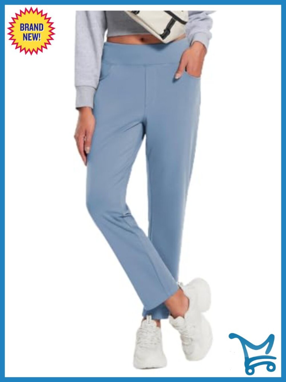 Fleece Lined Thermal Pants Water-Repellent High Rise Tapered Leg Golf Travel